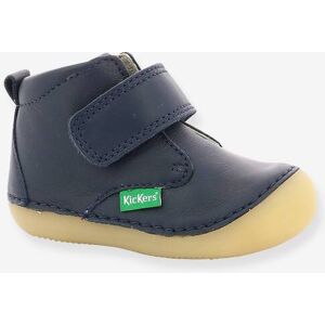 Botines de piel para bebé Sabio KICKERS® primeros pasos azul oscuro liso