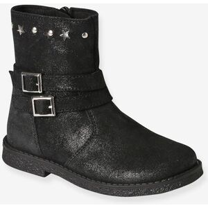 VERTBAUDET Botas de piel para niña - Colección de maternidad negro