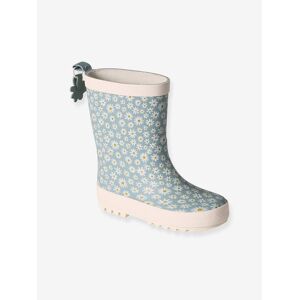 VERTBAUDET Botas de lluvia infantiles de caucho con estampado - Colección primera infancia azul estampado