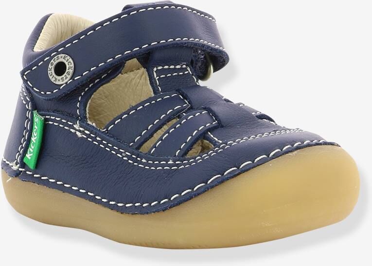 Sandalias de piel para bebé Sushy Originel Softers KICKERS® azul oscuro liso