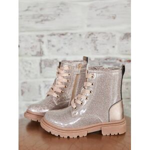 VERTBAUDET Botines con cordones y cremallera para niño  dorado VERTBAUDET Botines con cordones y cremallera para niño  dorado