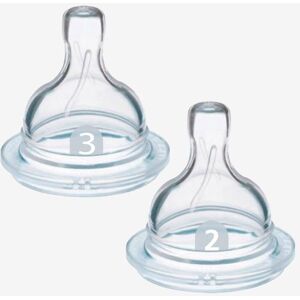 Lote de 2 tetinas Philips AVENT para biberón de cuello ancho transparente