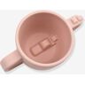 Taza con 2 asas DONE BY DEER Peekaboo Cocodrilo de silicona rosa claro liso