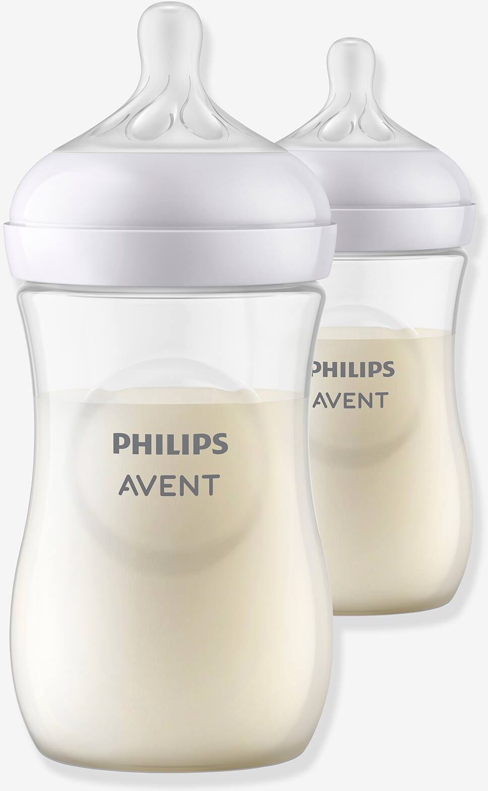 Pack de 2 biberones de 260 ml Natural Response de Philips AVENT transparente