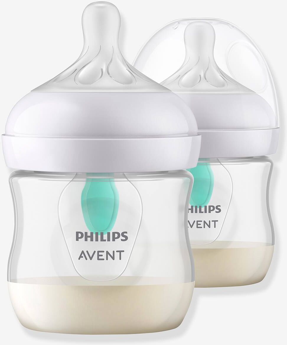 Pack de 2 biberones de 125 ml Natural Response AirFree de Philips AVENT transparente