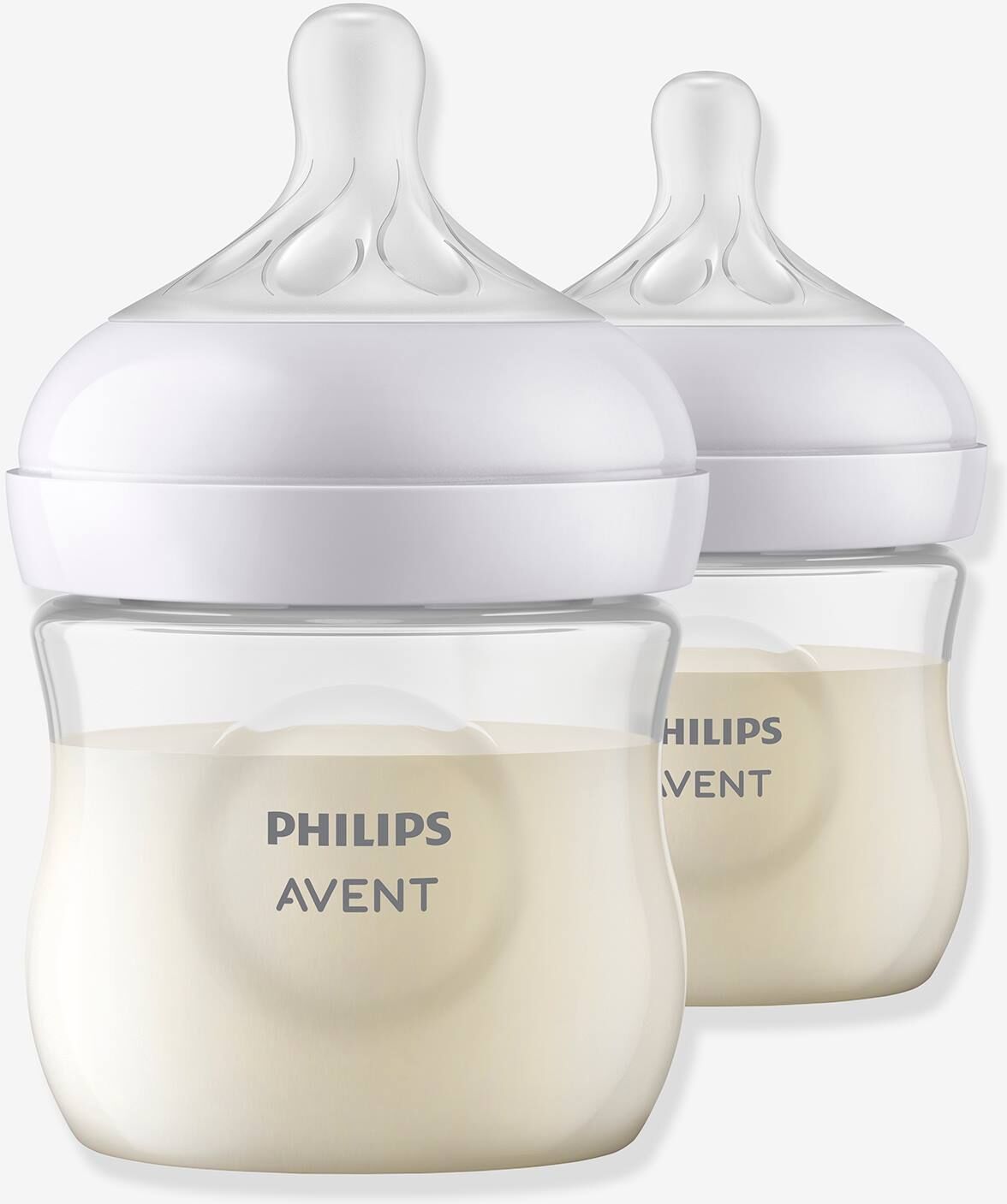 Pack de 2 biberones de 125 ml Natural Response de Philips AVENT transparente