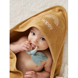 VERTBAUDET Capa de baño + manopla de baño personalizable amarillo medio liso VERTBAUDET Capa de baño + manopla de baño personalizable amarillo medio liso