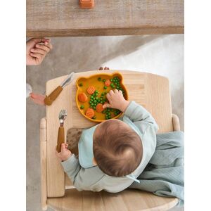 Set de comida para bebé Vertbaudet en silicona Oso marrón - Caramelo Set de comida para bebé Vertbaudet en silicona Oso marrón - Caramelo
