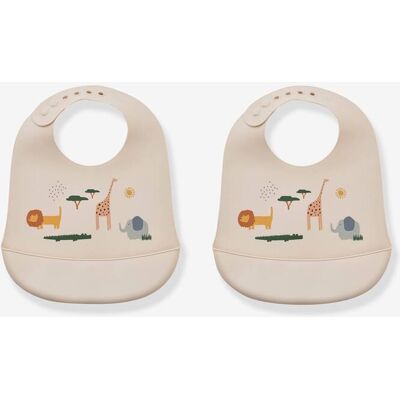 Baberos de silicona Tilda - Pack de 2 arena Baberos de silicona Tilda - Pack de 2 arena