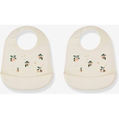 Baberos Tilda de Silicona de Liewood - Pack de 2 - Melange Durazno/Concha Marina Baberos Tilda de Silicona de Liewood - Pack de 2 - Melange Durazno/Concha Marina