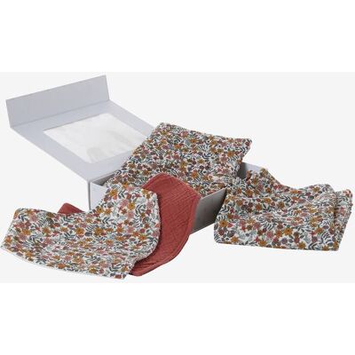 Set de Regalo para Bebé VERTBAUDET - 2 Baberos y Muselina - Rosa Set de Regalo para Bebé VERTBAUDET - 2 Baberos y Muselina - Rosa