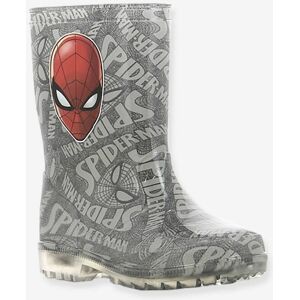 Botas de agua con suela luminosa Spiderman® gris claro estampado