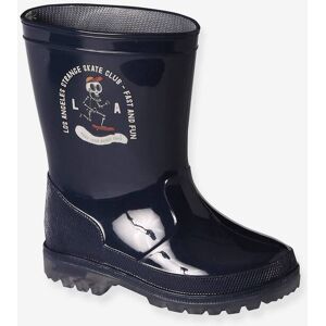 VERTBAUDET Botas de lluvia «esqueleto» azul marino