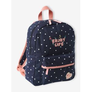 VERTBAUDET Mochila «Flower power» para niña azul oscuro