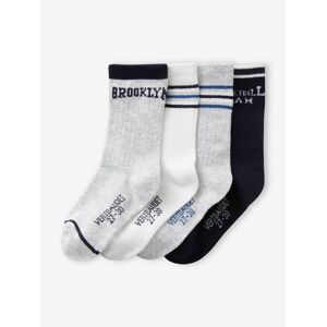 VERTBAUDET Pack de 5 pares de calcetines deportivos para niño gris