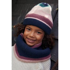 VERTBAUDET Conjunto para niña: gorro + snood + guantes o manoplas colorblock azul marino