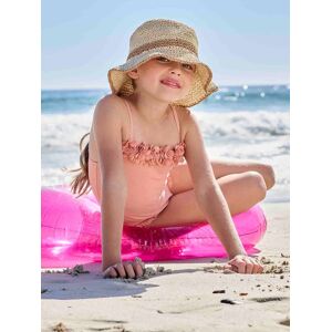 VERTBAUDET Sombrero bicolor para niña aspecto paja con efecto ganchillo madera