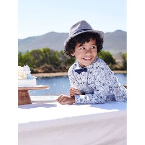 VERTBAUDET Sombrero Panamá estilo trenzado, para niño azul oscuro bicolor/multicolor