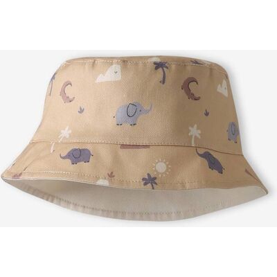VERTBAUDET Sombrero tipo bob de algodón reversible para bebé niño capuchino VERTBAUDET Sombrero tipo bob de algodón reversible para bebé niño capuchino