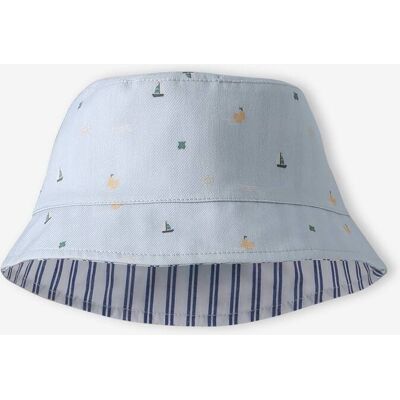 VERTBAUDET Sombrero tipo pescador reversible para bebé niño azul claro VERTBAUDET Sombrero tipo pescador reversible para bebé niño azul claro