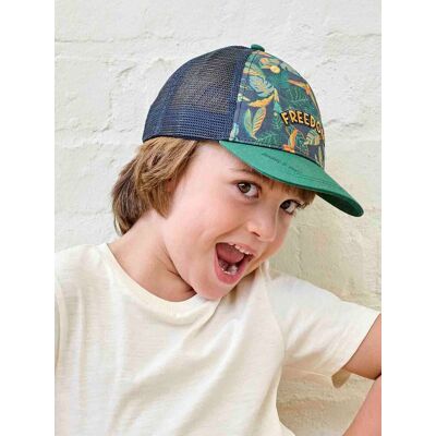 VERTBAUDET Gorra estampado jungla para niño verde pino VERTBAUDET Gorra estampado jungla para niño verde pino