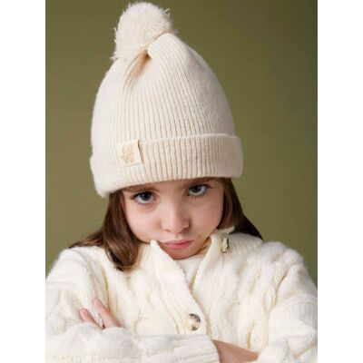 VERTBAUDET Conjunto de punto de canalé para niña: gorro + bufanda + manoplas/mitones beige jaspeado VERTBAUDET Conjunto de punto de canalé para niña: gorro + bufanda + manoplas/mitones beige jaspeado