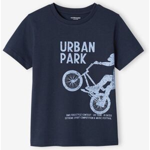 VERTBAUDET Camiseta de manga corta con mensaje niño azul oscuro