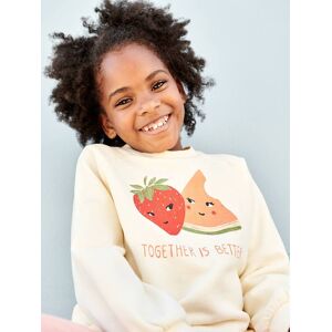 VERTBAUDET Sudadera con motivos de frutas para niña crudo