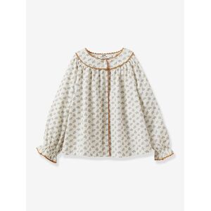 Blusa de terciopelo para niña CYRILLUS estampado Kate azul estampado