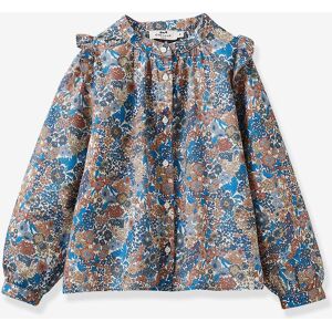 Camisa para niña de tejido Liberty® Margareth CYRILLUS blanco estampado