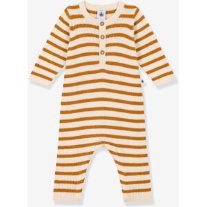 Mono a rayas de punto tricot para bebé - PETIT BATEAU beige