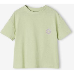 VERTBAUDET Camiseta lisa Basics de manga corta para niña verde almendra