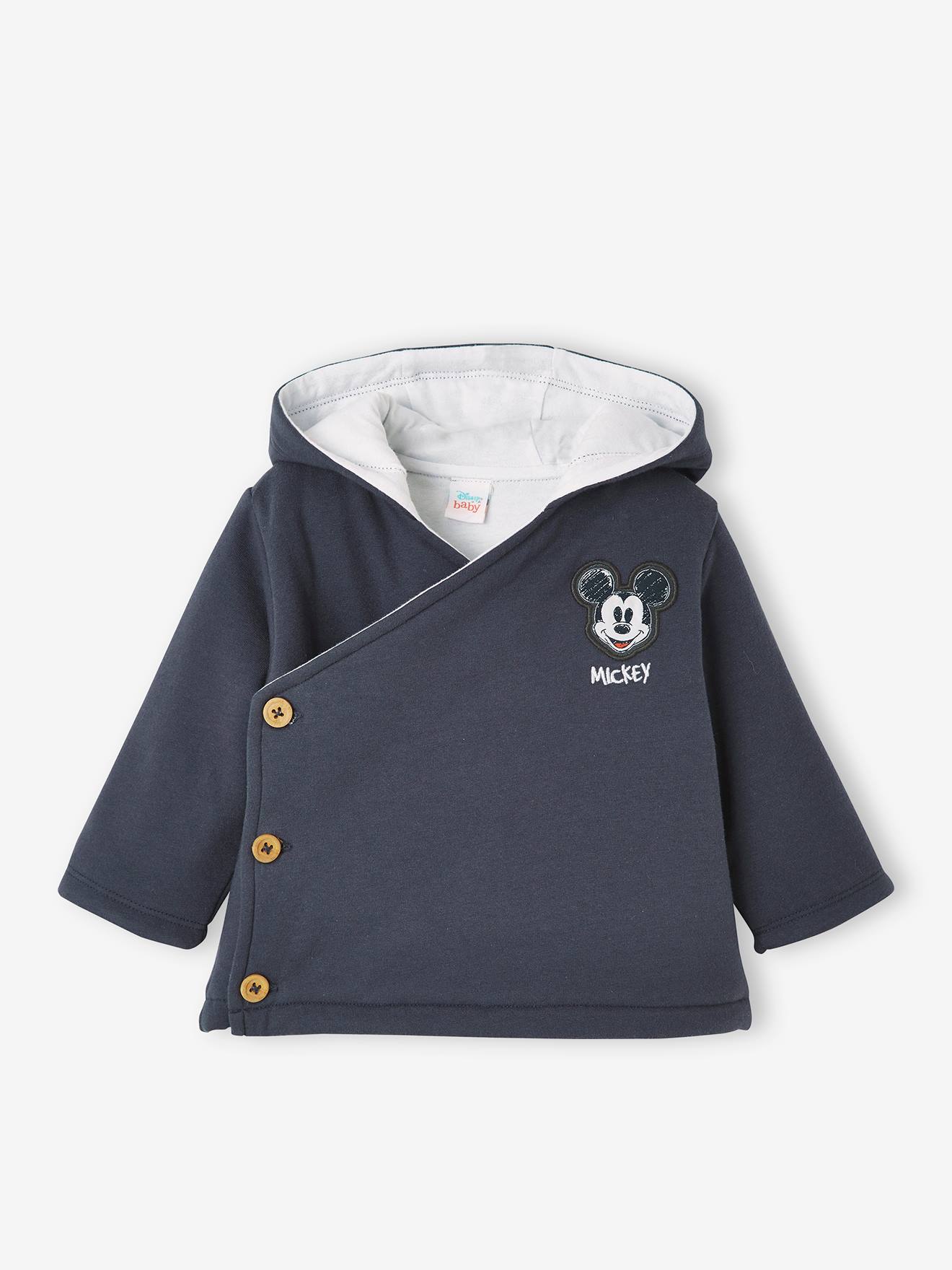 Chaqueta para bebé Disney® Mickey gris oscuro liso con motivos