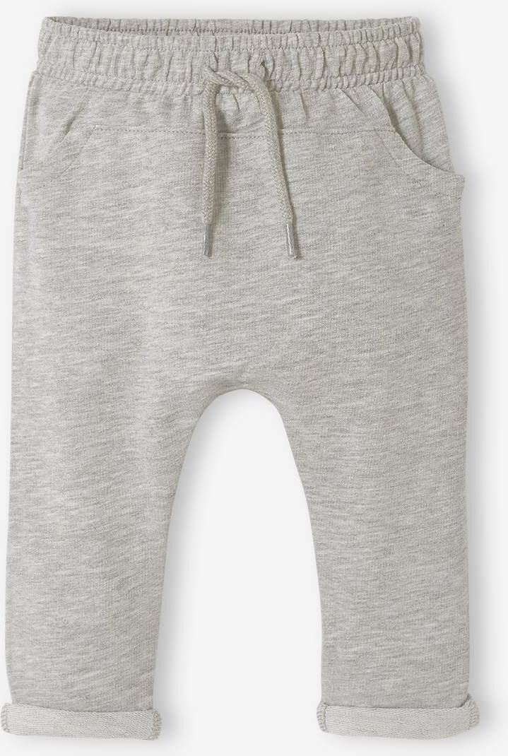 VERTBAUDET Pantalón de felpa para bebé niño gris medio jaspeado