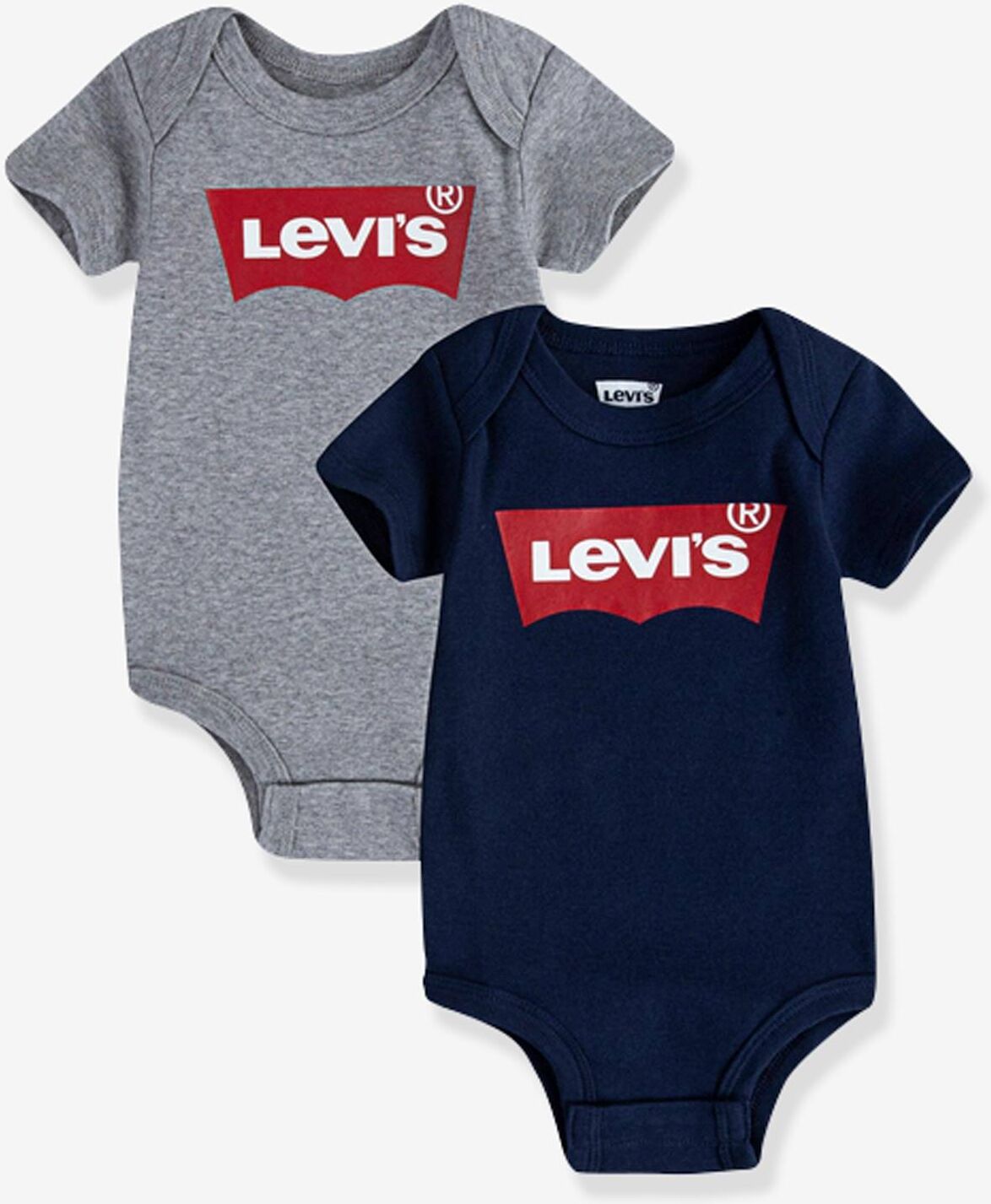 LEVIS KID'S Lote de 2 bodies bebé Batwin de Levi's® gris