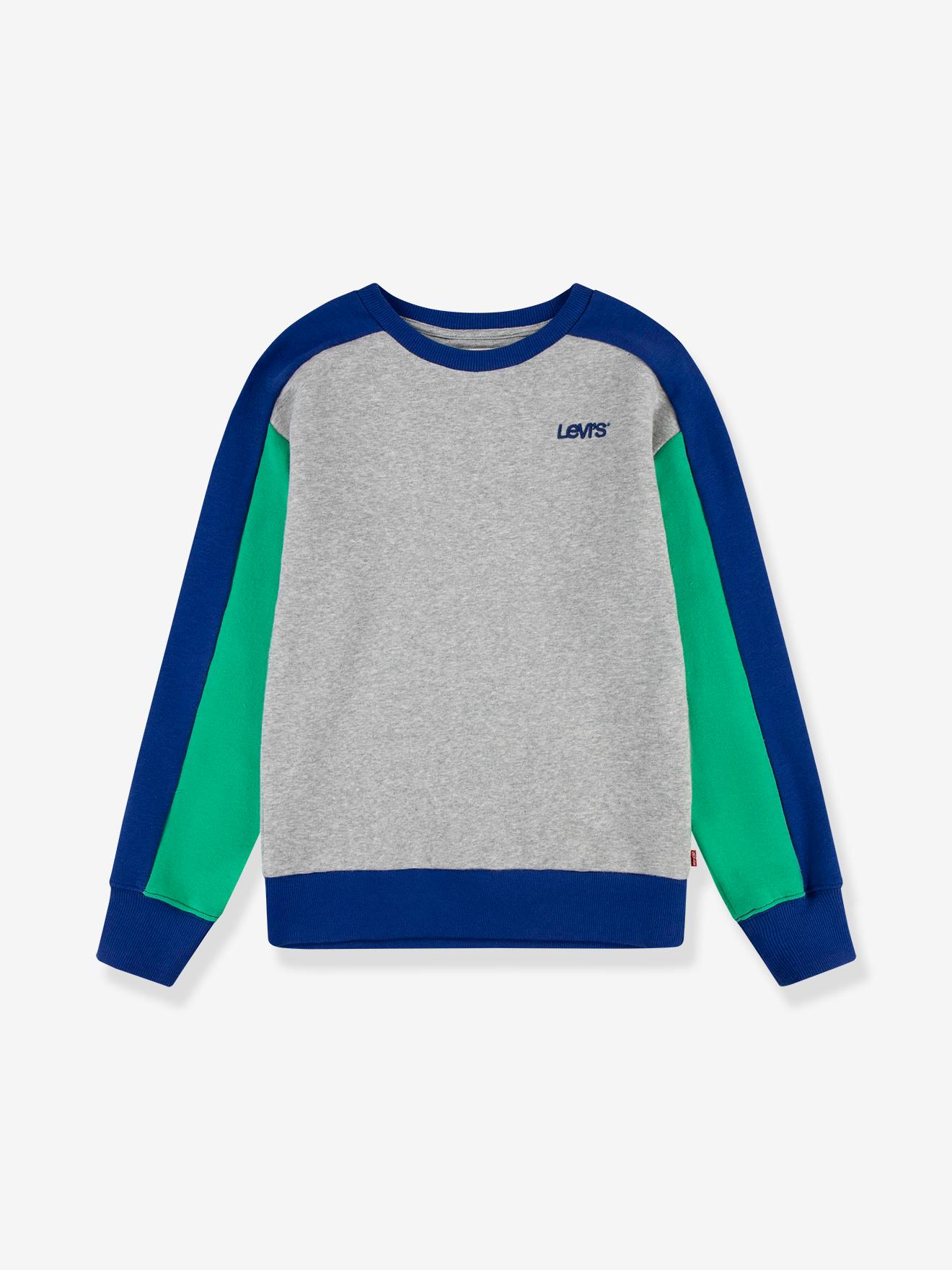 LEVIS KID'S Sudadera logo Levi's® colorblock gris jaspeado