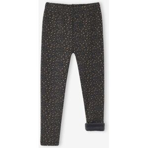 VERTBAUDET Leggings con forro de punto polar para niña gris estampado VERTBAUDET Leggings con forro de punto polar para niña gris estampado