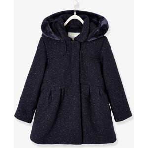 VERTBAUDET Abrigo niña de paño de lana azul oscuro liso VERTBAUDET Abrigo niña de paño de lana azul oscuro liso