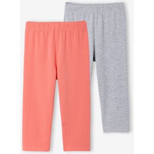 VERTBAUDET Pack de 2 leggings niña hasta media pantorrilla gris jaspeado VERTBAUDET Pack de 2 leggings niña hasta media pantorrilla gris jaspeado