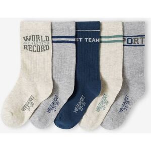 VERTBAUDET Set de 5 pares de calcetines deportivos blancos para niños VERTBAUDET Set de 5 pares de calcetines deportivos blancos para niños