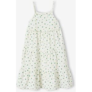 VERTBAUDET Vestido largo con tirantes de gasa de algodón para niña crudo VERTBAUDET Vestido largo con tirantes de gasa de algodón para niña crudo
