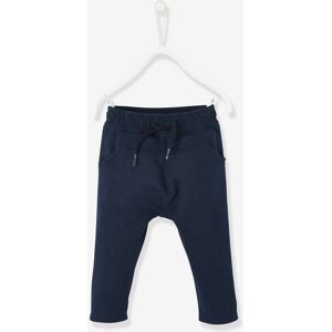 VERTBAUDET Pantalón de felpa para bebé niño azul oscuro liso VERTBAUDET Pantalón de felpa para bebé niño azul oscuro liso