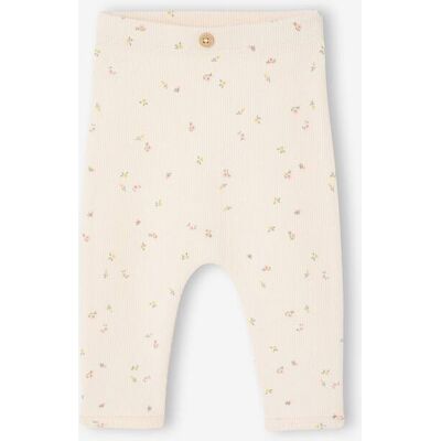 VERTBAUDET Leggings de canalé bebé niña recién nacida rosa VERTBAUDET Leggings de canalé bebé niña recién nacida rosa