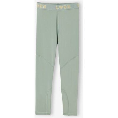 VERTBAUDET Leggings esenciales para niña verde sauce VERTBAUDET Leggings esenciales para niña verde sauce