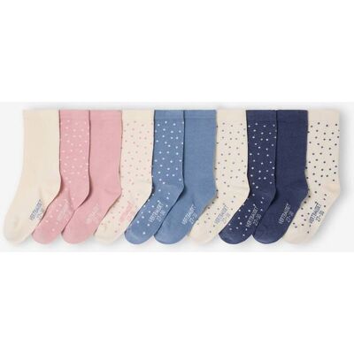 VERTBAUDET Lote de 10 calcetines de lunares para niña crudo VERTBAUDET Lote de 10 calcetines de lunares para niña crudo