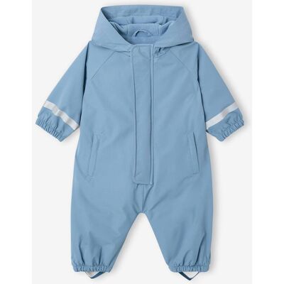 VERTBAUDET Mono de lluvia con capucha azul jeans VERTBAUDET Mono de lluvia con capucha azul jeans