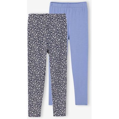 VERTBAUDET Pack de 2 leggings Basics niña azul índigo VERTBAUDET Pack de 2 leggings Basics niña azul índigo