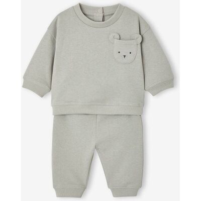 VERTBAUDET Conjunto de sudadera y pantalón para recién nacido bebé niño azul hielo VERTBAUDET Conjunto de sudadera y pantalón para recién nacido bebé niño azul hielo