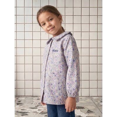 VERTBAUDET Bata personalizable para niña lila pulverizado VERTBAUDET Bata personalizable para niña lila pulverizado