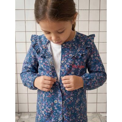 VERTBAUDET Bata personalizable para niña azul-oscuro VERTBAUDET Bata personalizable para niña azul-oscuro